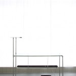 John Neff, Copy stand and exposure unit from John Neff Prints Robert Blanchon, 2011, Glass, steel, camera, UV lights, electrical wiring, 53.5 x 52 x 16 inches.