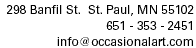 298 Banfil St, St. Paul, MN 55102  651-292-0196  imfo@occasional.com